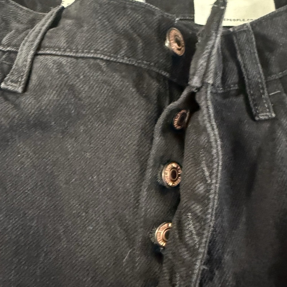 WE THE FREE Good Luck Mid-Rise Barrel Jeans 26 Black Oversized - Picture 10 of 14